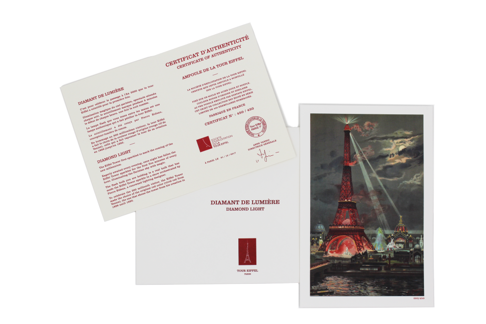 certificat d'authenticité du diamant de lumière